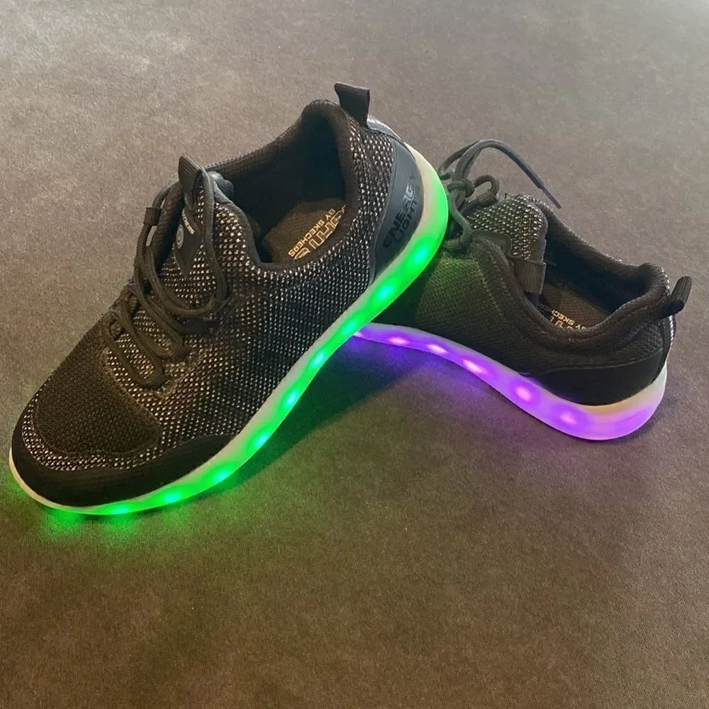 Sketchers Energy Lights Shoes for Kids Boys 90642L Size 5.5 Almost New Condition
